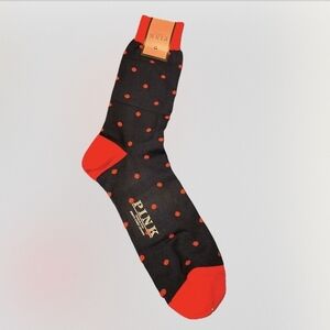 THOMAS PINK Navy Socks with Red Dots
